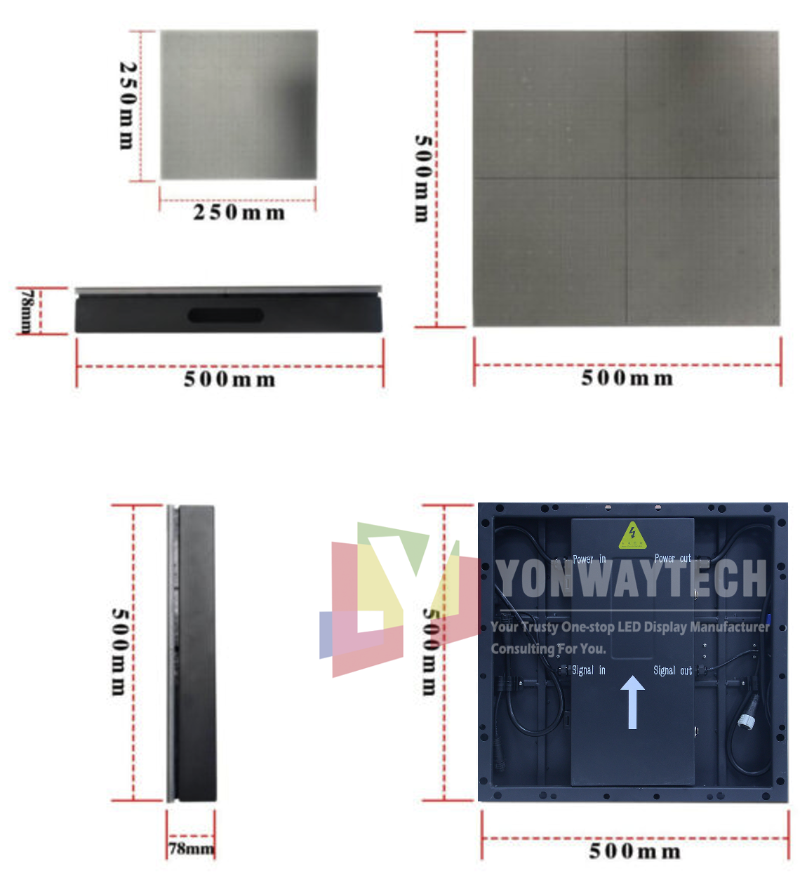 500x500 led dantzalekuaren erakustaldia