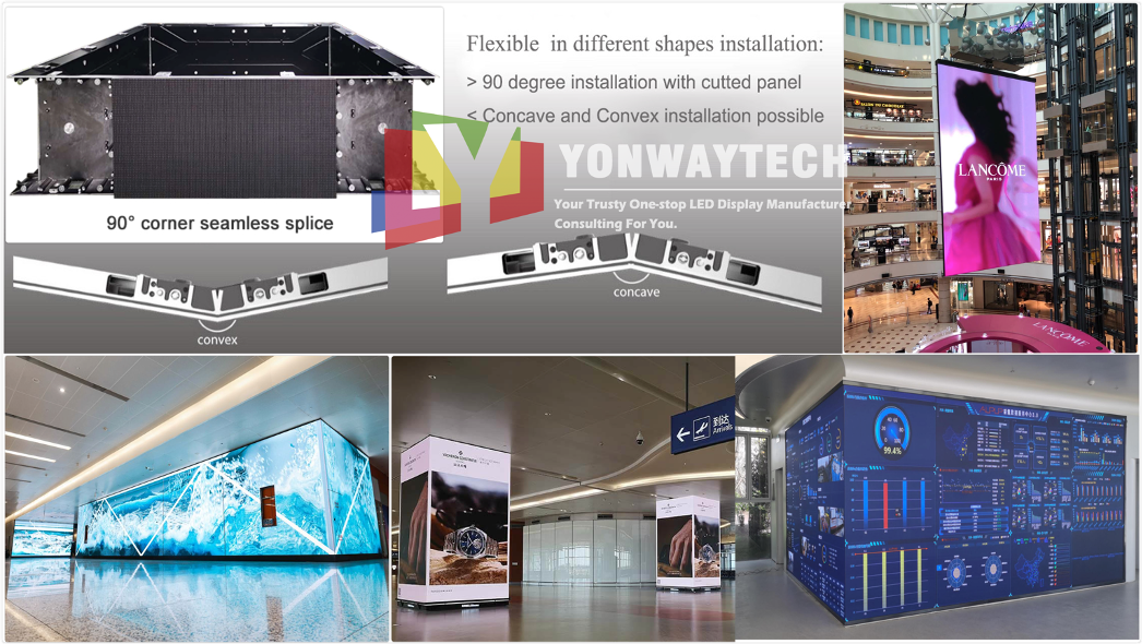 Digital Wallpaper LED Display Wall Yakaiswa P1.953, P2.5, P2.604, P3.91 LED Screen