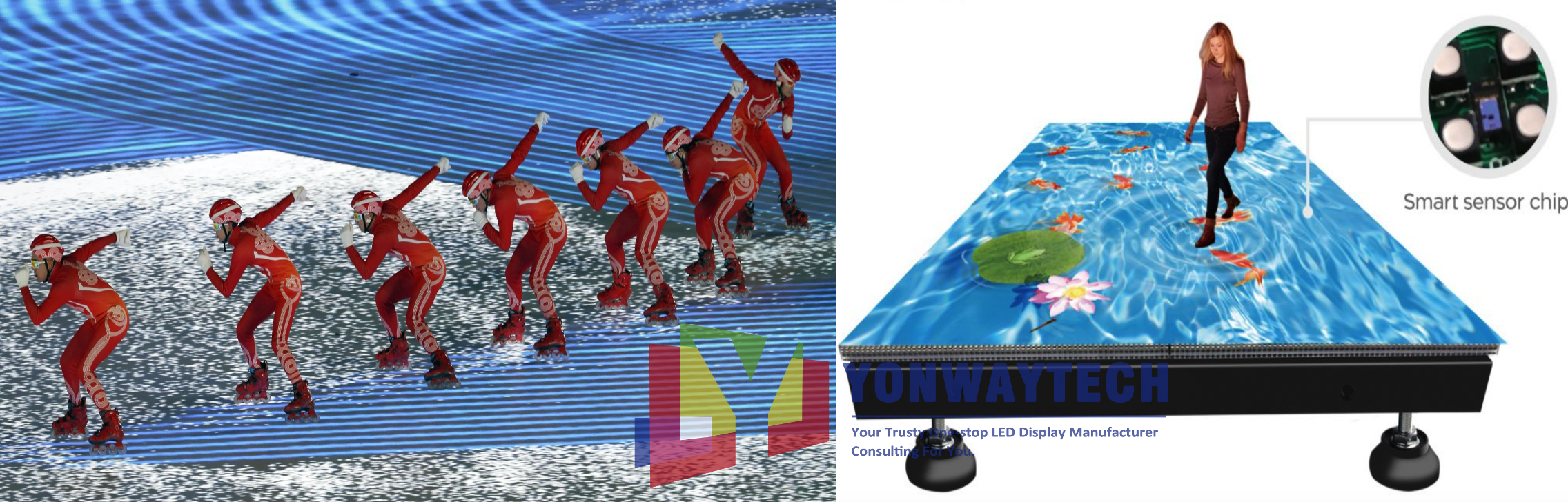 Floor led display p4.81 shenzhen led factory yonwaytech