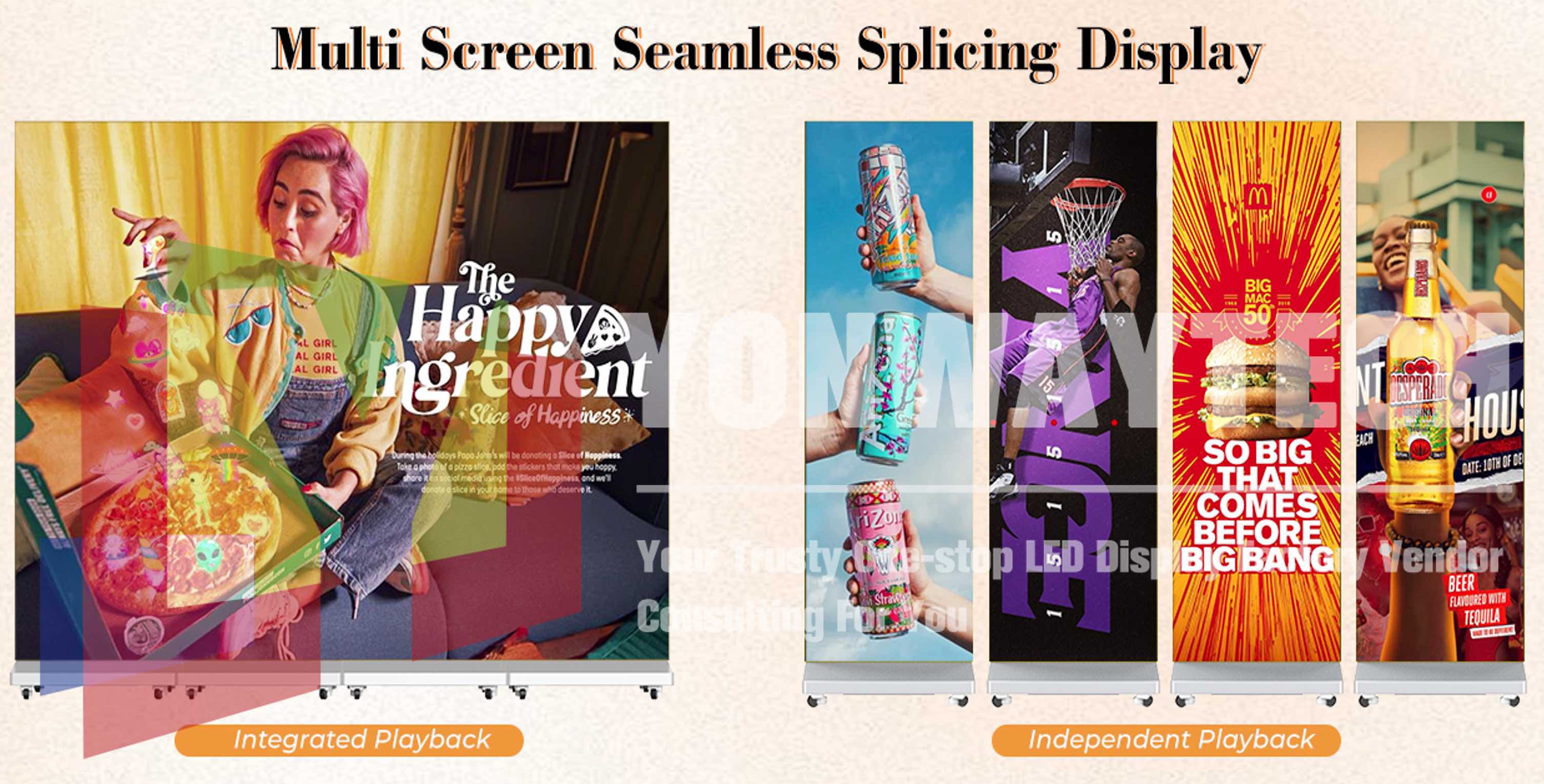 Foldable LED Poster GOB P1.5 P1.8 P2 Factory Wholesale Vendor High Refresh Seamless