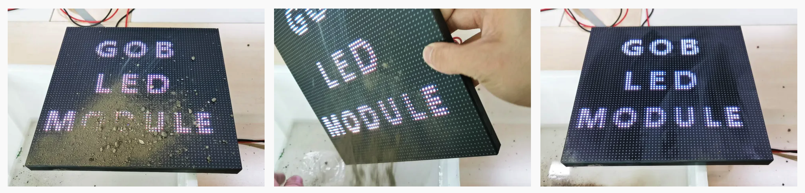 GOB anti dust moisture led display