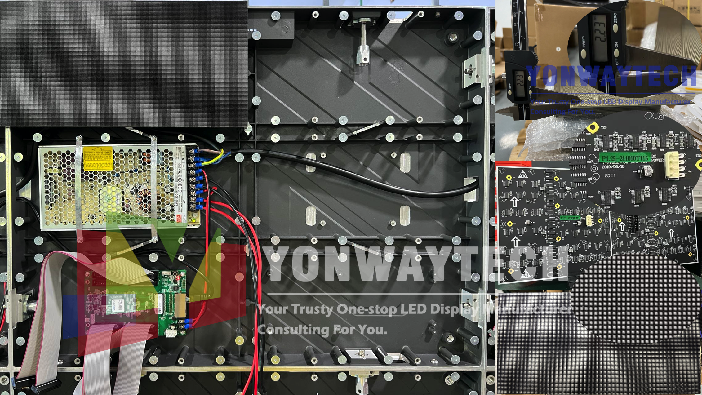 HD P1.25 LED zaslon 320 mmx160mm LED modul Meanwell YonwayTech Original LED tvornica