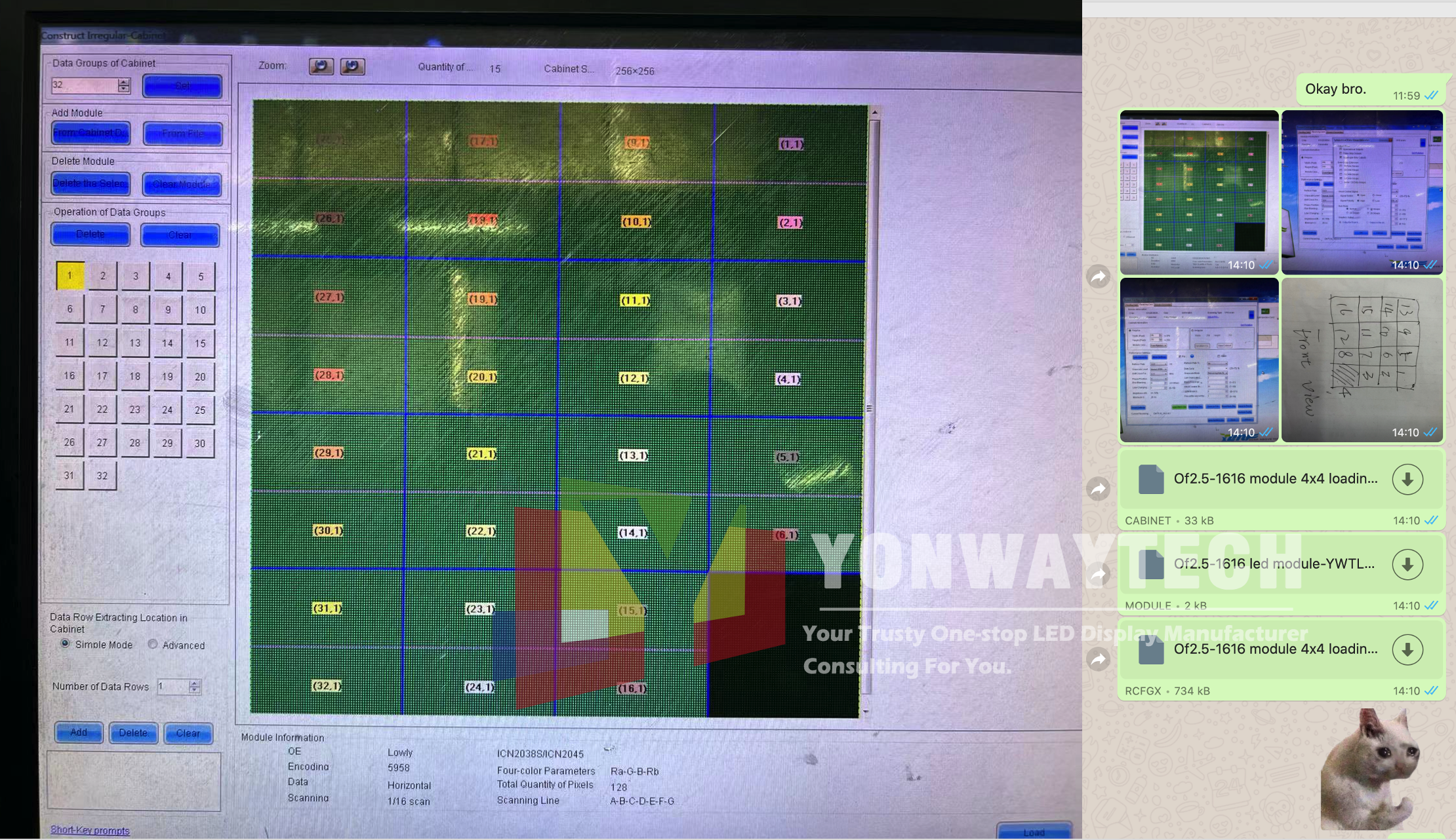 Córas taispeána modúl faoi stiúir Allamuigh HD 2.5mm seirbhís mhonarcha mapála