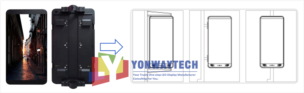 Smart City Pole Sign LED Display, Lampu LED Screen