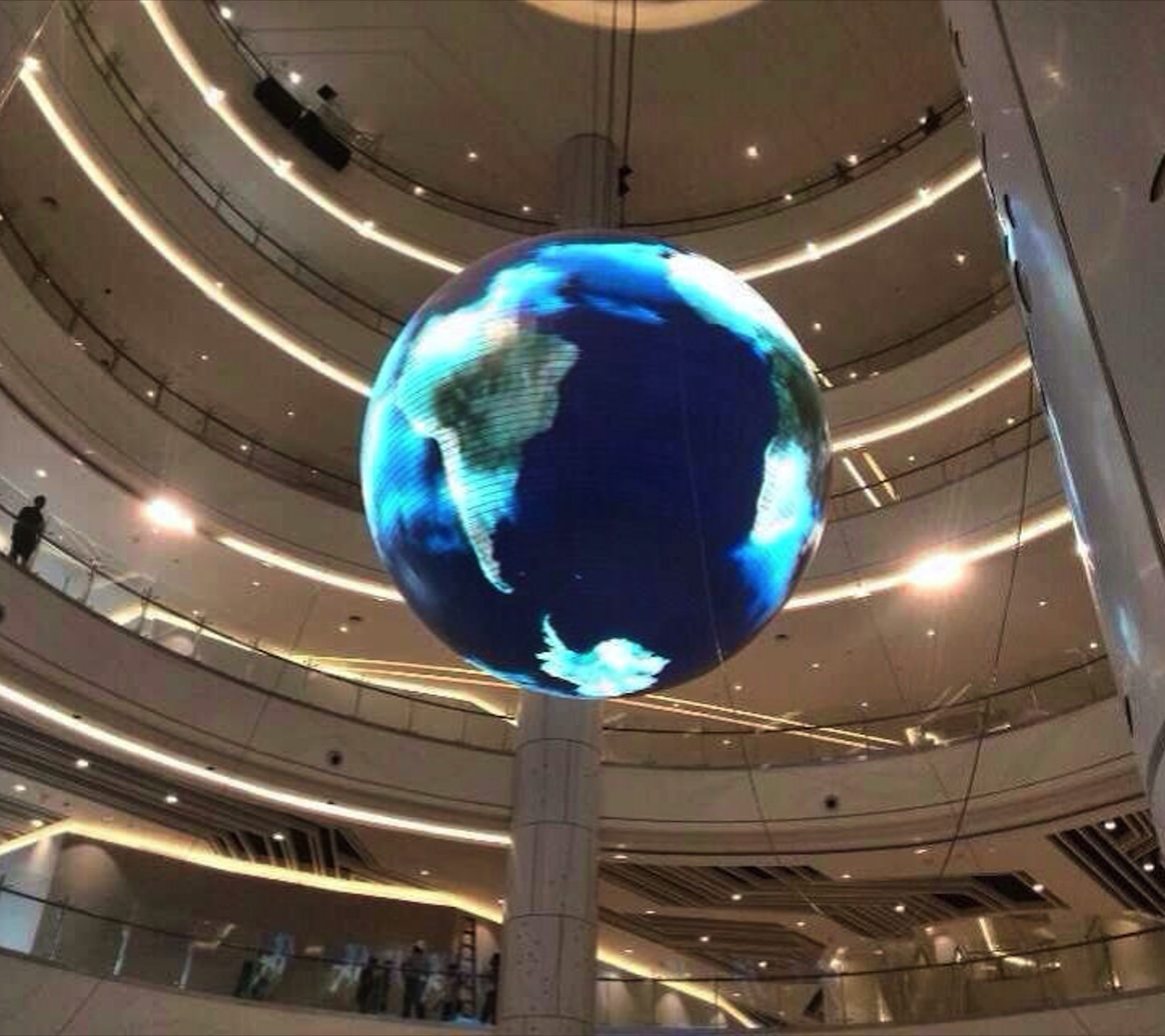 display a led a sfera, palla a led