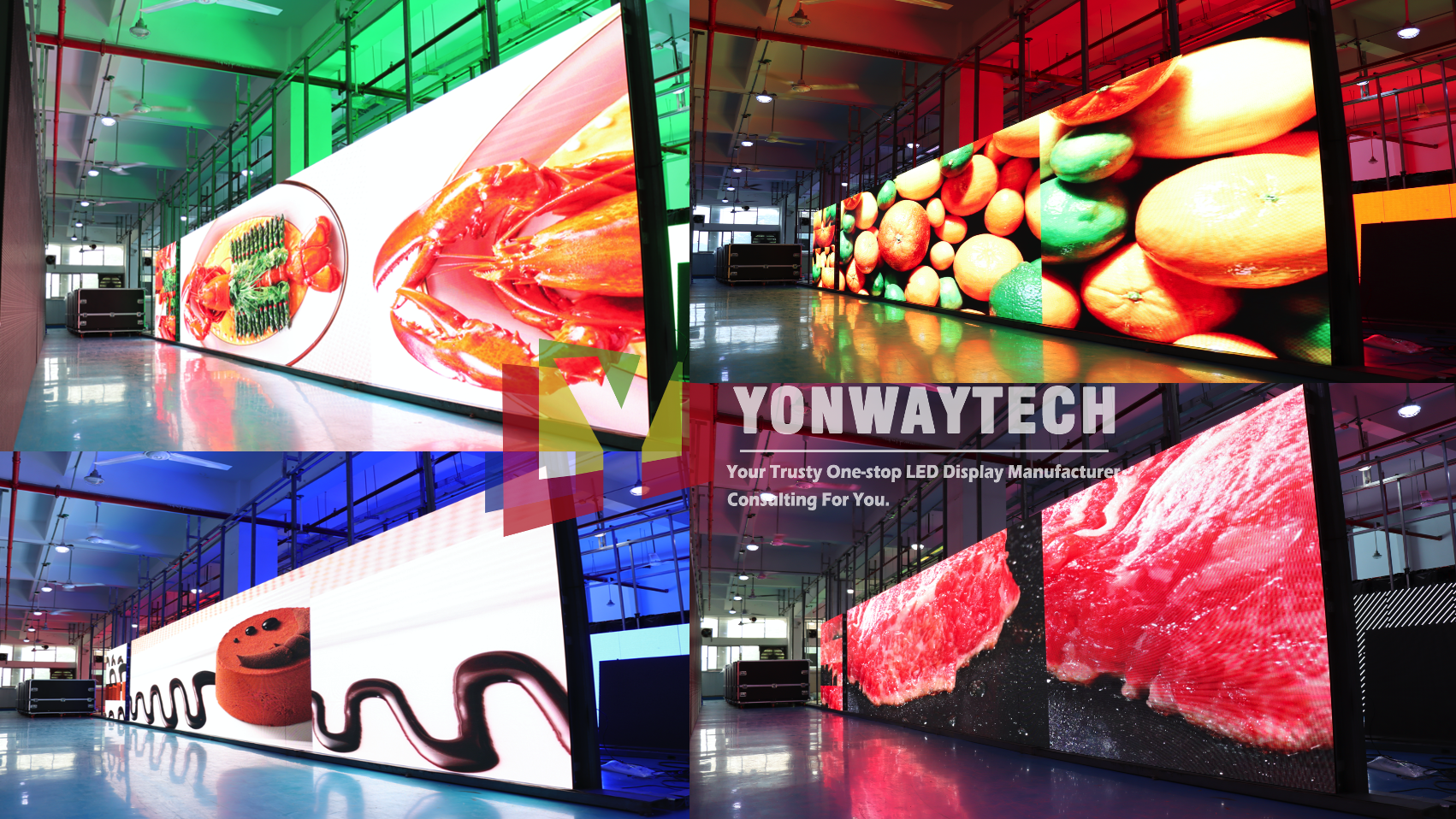 Yonwaytech P3.91 250 mm 500 mm 1000 mm fiksni LED zaslon za iznajmljivanje na otvorenom, pozornica, crkveni događaj