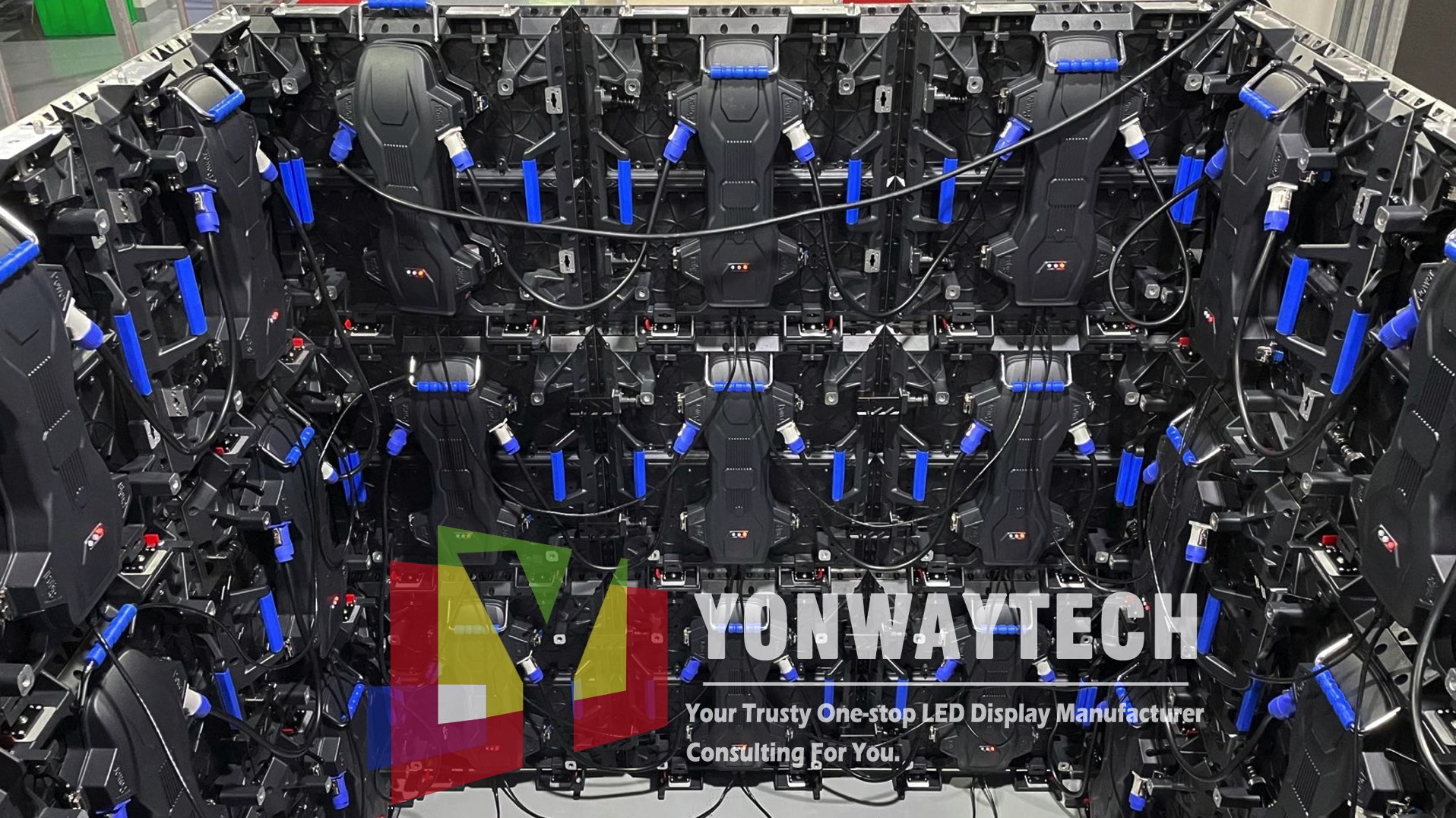 Yonwaytech p2.976 p3.91 ساڄي ڪنڊ جي اڳواڻي ستون ڀت