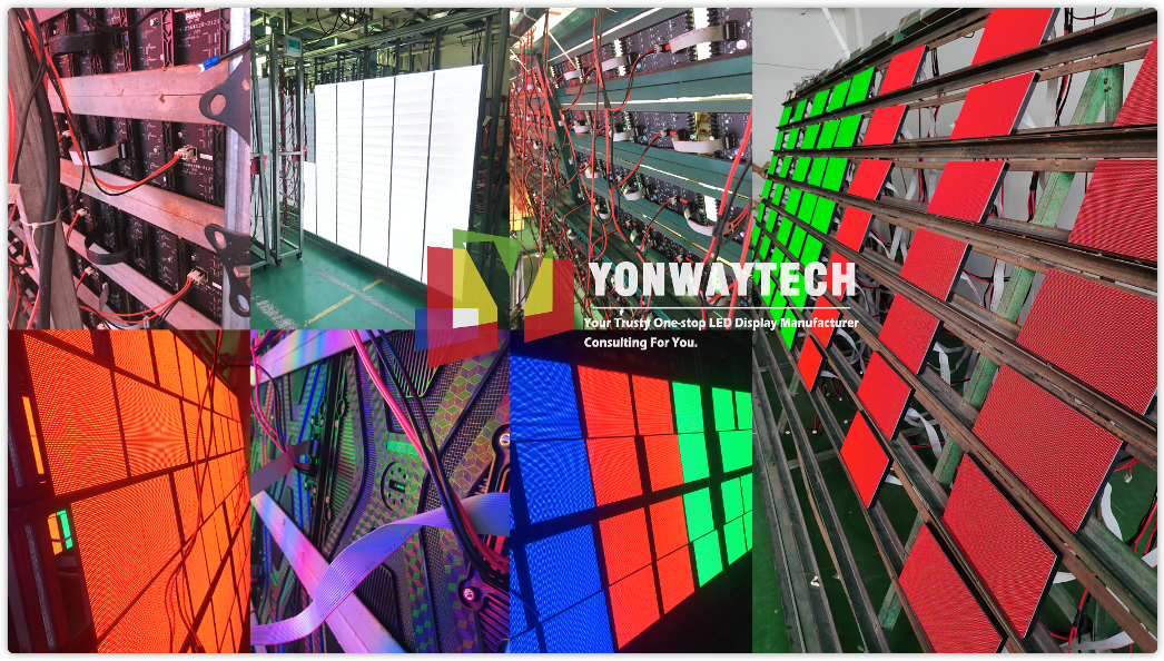 led module display aging workshop factory led screen shenzhen