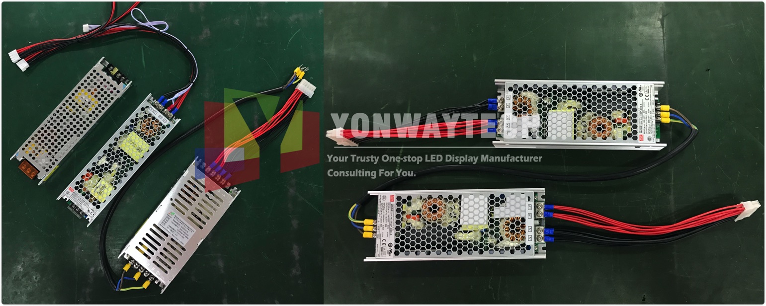 meanwell power supply yonwaytech memimpin tampilan layar pabrik Shenzhen China