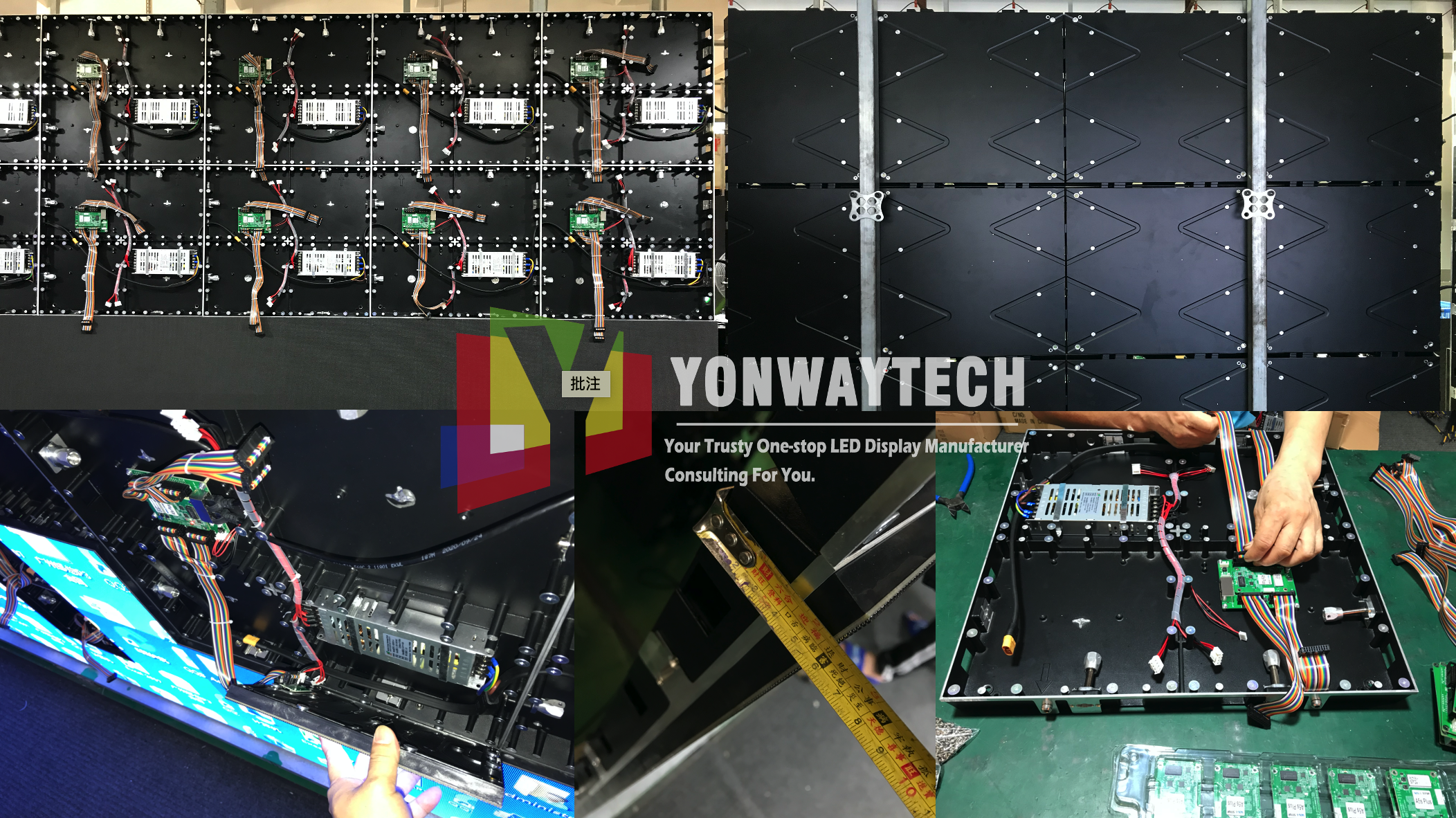 p1.95mm p2.5 500mm 750mm 1000mm indoor fixed led display hd led screen yonwaytech shenzhen best led display factory